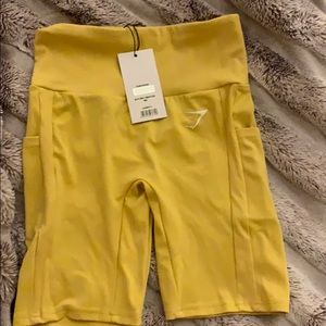 Gymshark sol lift yellow shorts, size small